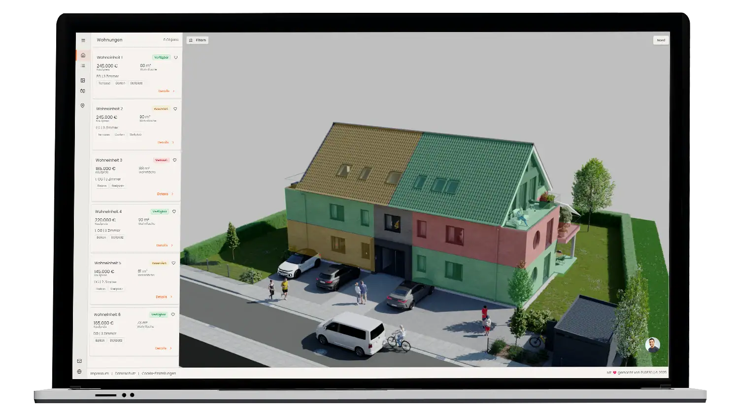 Flatfinder Residential Use Case für Wohnprojekte und Mehrfamilienhäuser