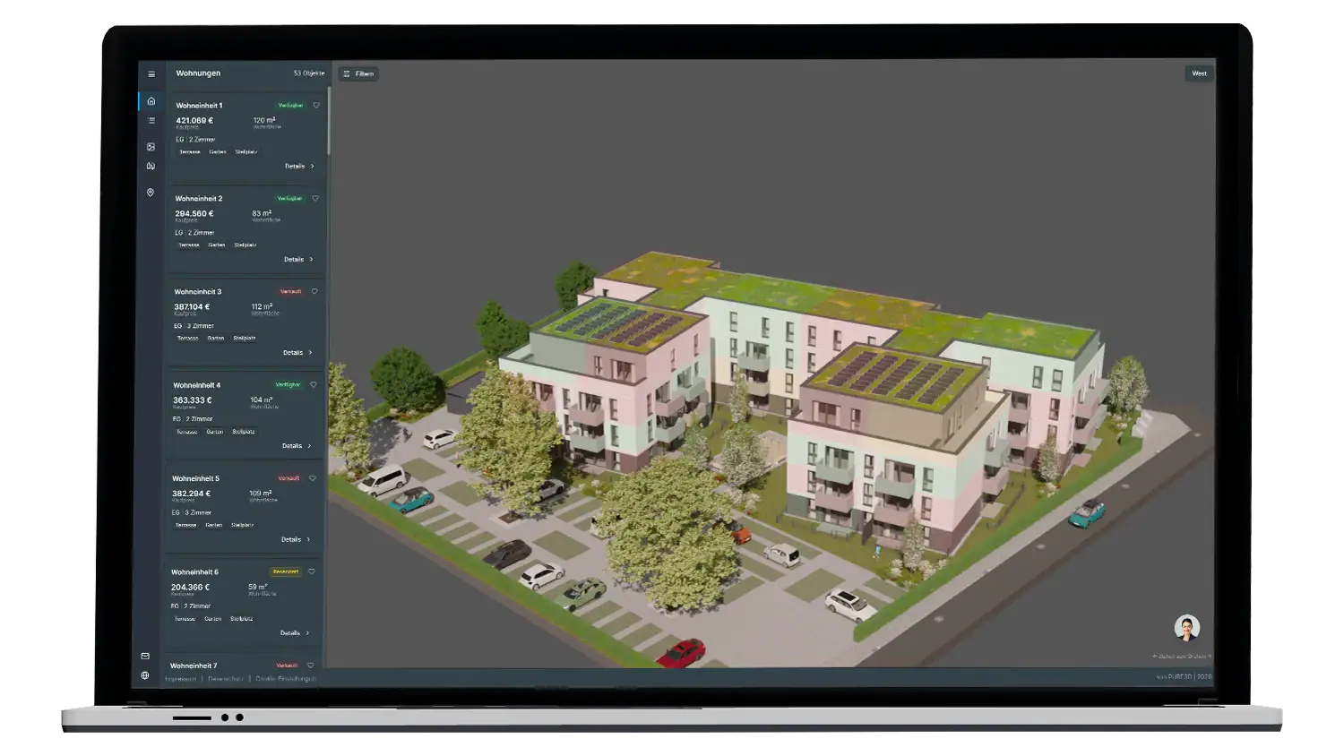 Flatfinder Urban Use Case für Quartiere und größere Entwicklungen