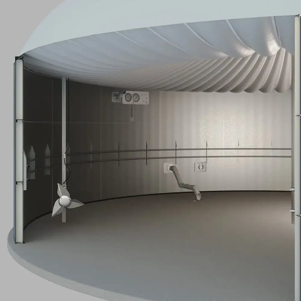 3D-Produktvisualisierung einer Industrieanlage mit Rührwerk