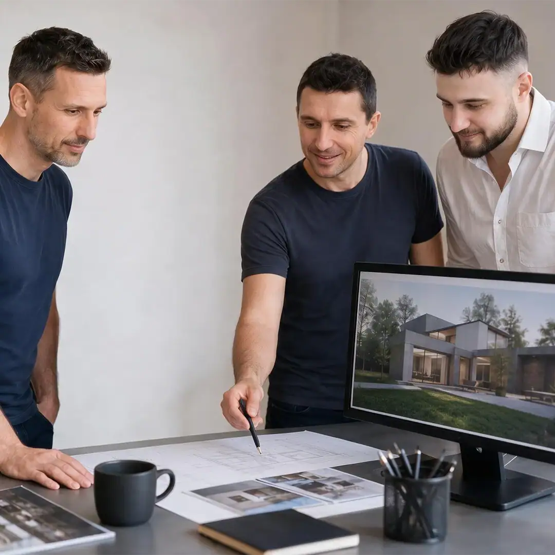 PURE3D Team und digitales Studio für 3D-Visualisierung